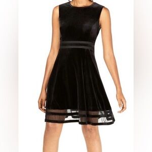 Calvin Klein Black Velvet Dress